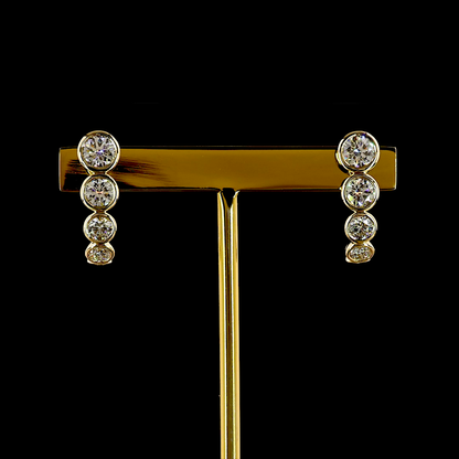 2.72 CTTW Round Lab Grown Diamond 57 Earring Size 20 (E Color and VS1 Clarity)