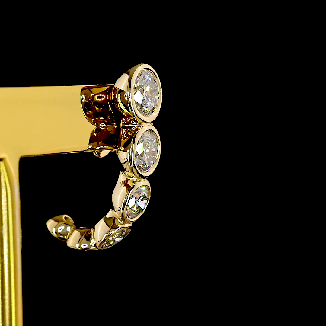 2.72 CTTW Round Lab Grown Diamond 57 Earring Size 20 (E Color and VS1 Clarity)