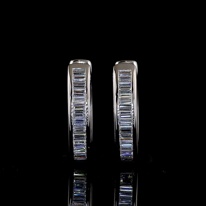 1.04 CTTW Bag Lab Grown Diamond Huggies Earring 13.74mm (F Color and VS1 Clarity)