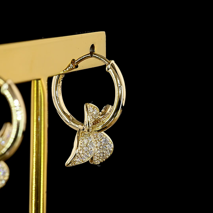 0.84 CTTW Round Lab Grown Diamond Hoops Earring 21.45mm (E Color and VS1 Clarity)