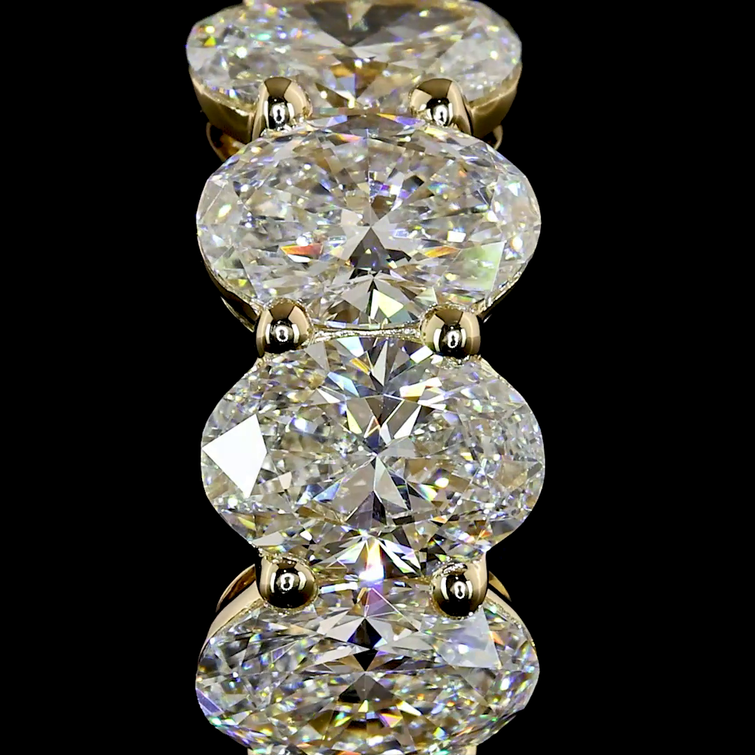 3.31 CTTW Oval Lab Grown Diamond Huggies Earring 14.64mm (E Color and VS1 Clarity)