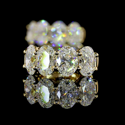3.31 CTTW Oval Lab Grown Diamond Huggies Earring 14.64mm (E Color and VS1 Clarity)