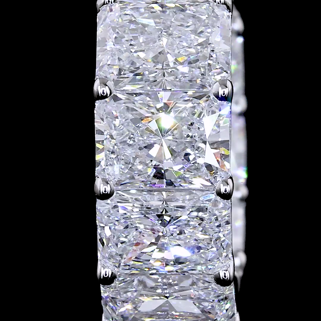 4.29 CTTW Radiant Lab Diamond Huggies Earring (F Color and VS2 Clarity)