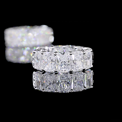 5.03 CTTW Radiant Lab Grown Diamond Huggies Earring 14.8mm (D Color and VVS2 Clarity)