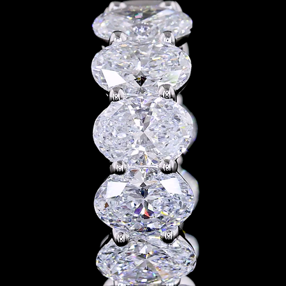 3.03 CTTW Oval Lab Diamond Huggies Earring 14.08mm 14k White Gold E Color and VS Clarity jewelry-spot-usa