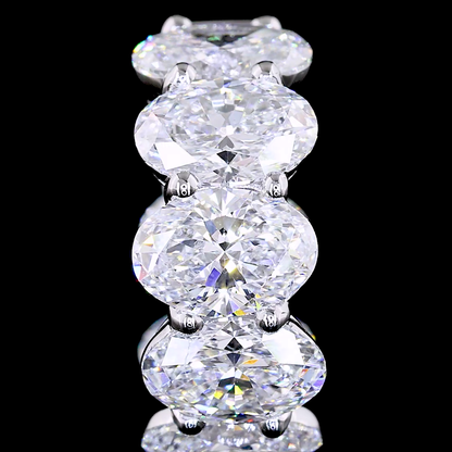 5.10 CTTW Oval Lab Diamond Huggies Earring 14k White Gold (E Color and VS1 Clarity)