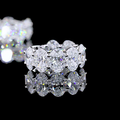 5.10 CTTW Oval Lab Diamond Huggies Earring 14k White Gold (E Color and VS1 Clarity)
