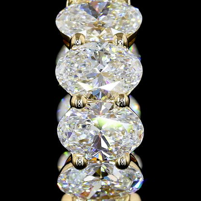 4.24 CTTW Oval Lab Diamond Huggies Earring (E Color and VS Clarity)