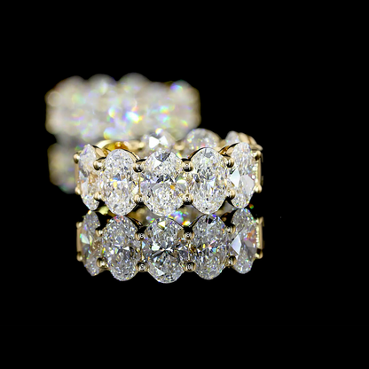 4.24 CTTW Oval Lab Diamond Huggies Earring (E Color and VS Clarity)