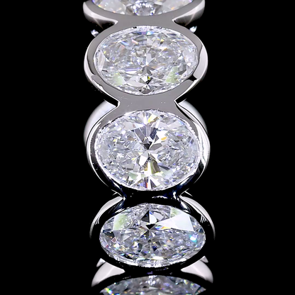 3.03 CTTW Oval Lab Diamond Huggies Earring 16.3mm 14k White Gold E Color and VS Clarity jewelry-spot-usa