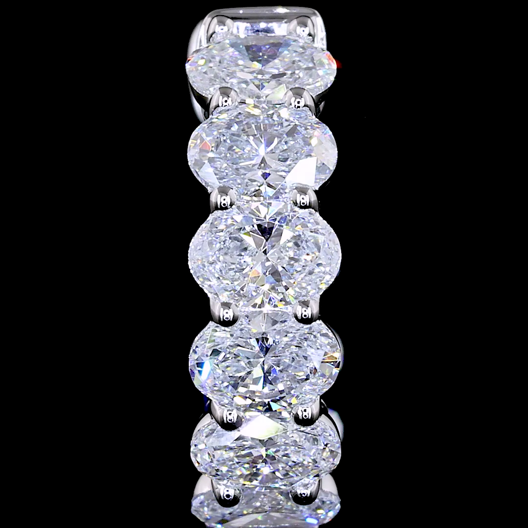 2.01 CTTW Oval Lab Diamond Hanging Earring Size 14.08 14k White Gold F Color and VS1 Clarity jewelry-spot-usa