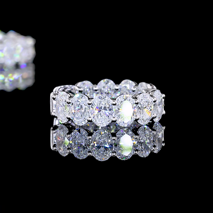 2.01 CTTW Oval Lab Diamond Hanging Earring Size 14.08 14k White Gold F Color and VS1 Clarity jewelry-spot-usa