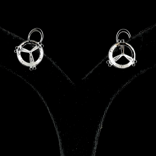 15.25 CTTW Round Lab Diamond Martini Earring 14k White Gold (E Color and VS1 Clarity)