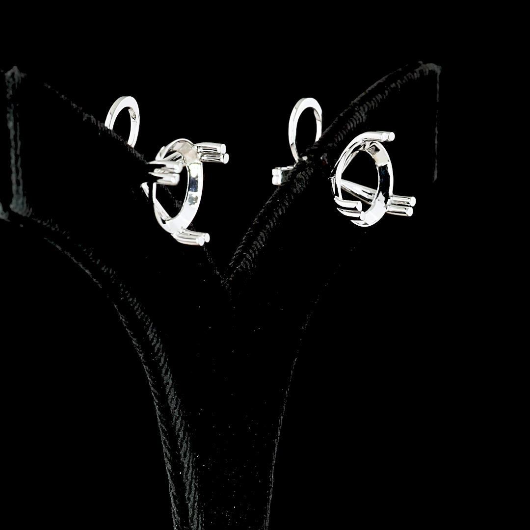 15.25 CTTW Round Lab Diamond Martini Earring 14k White Gold (E Color and VS1 Clarity)