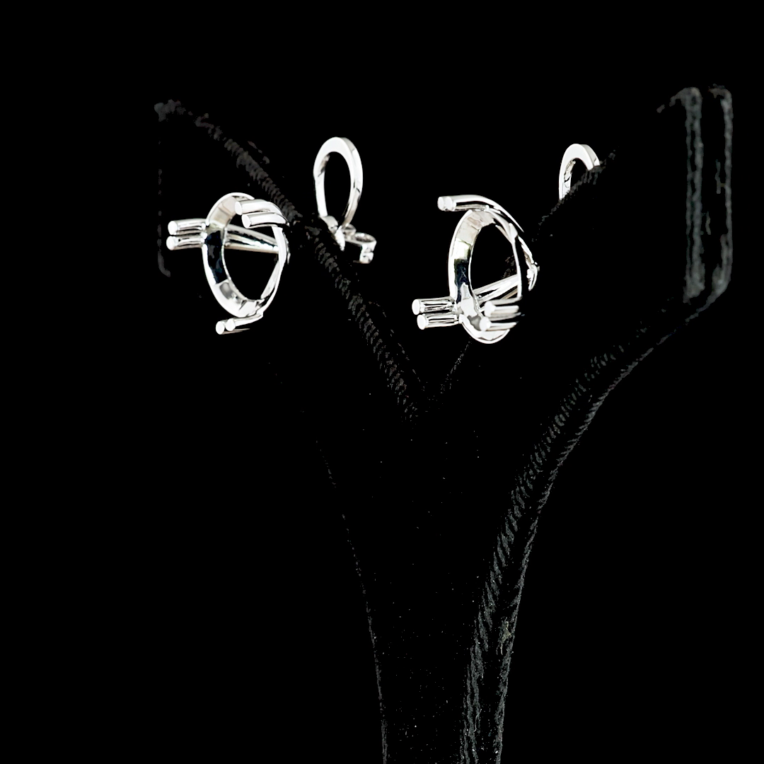 15.25 CTTW Round Lab Diamond Martini Earring 14k White Gold (E Color and VS1 Clarity)