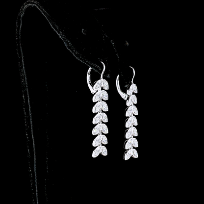 3.26 CTTW Marquise Lab Diamond Hanging Earring 14k White Gold E Color and VS1/VS/VS2 Clarity jewelry-spot-usa