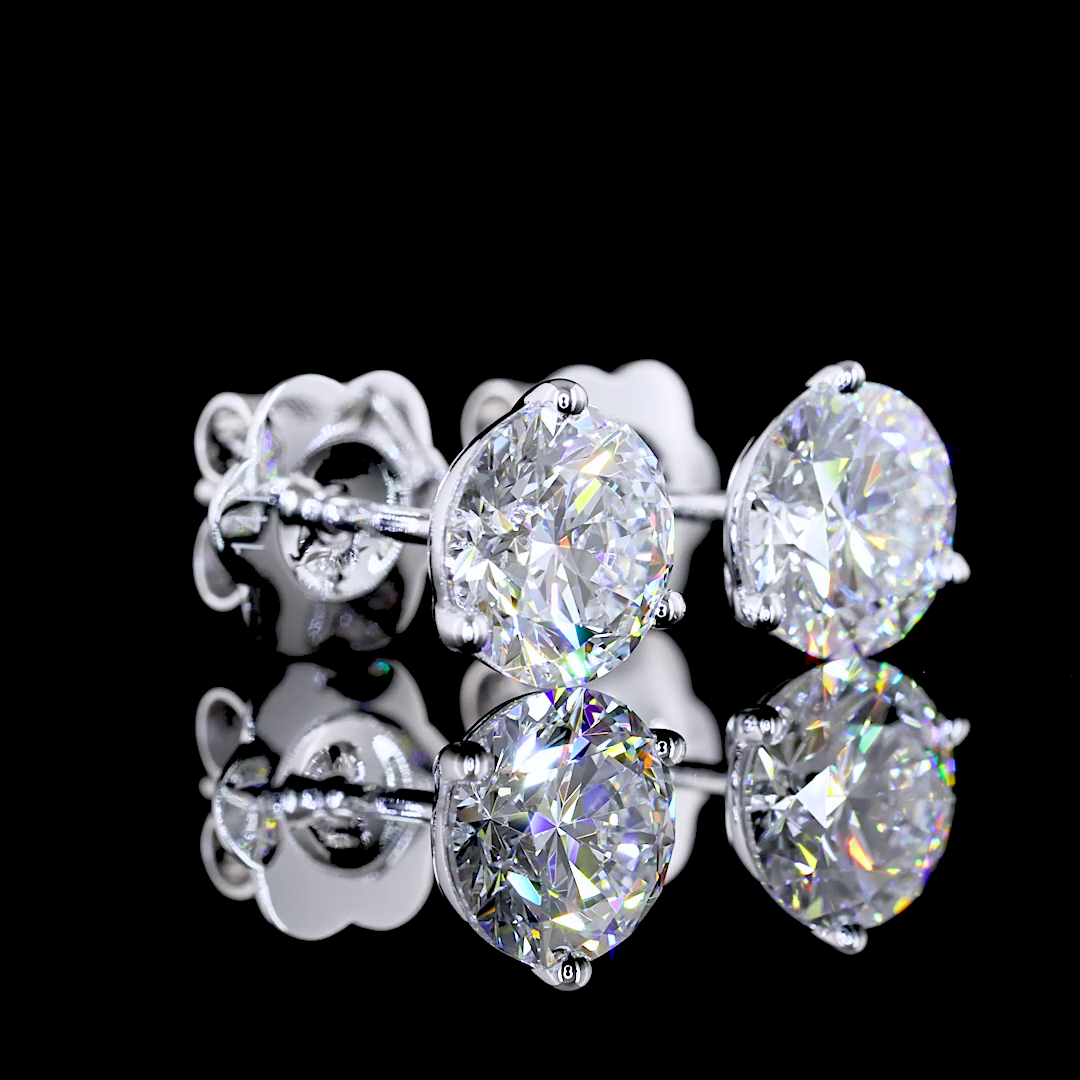 2.11 CTTW Round Lab Diamond Martini Earring 14k White Gold E/D Color and VS1/VVS2 Clarity jewelry-spot-usa