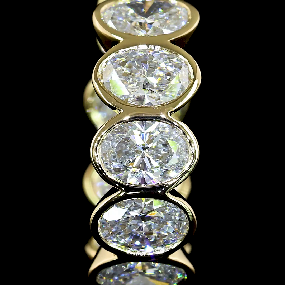 1.91 CTTW Oval Lab Diamond Huggies Earring 14.08mm 14k Yellow Gold (E Color and VS Clarity)