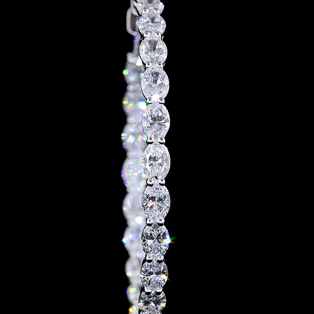 5.97 CTTW Oval Lab Diamond Hoops Earring 38.1mm 14k White Gold E Color and VS Clarity jewelry-spot-usa