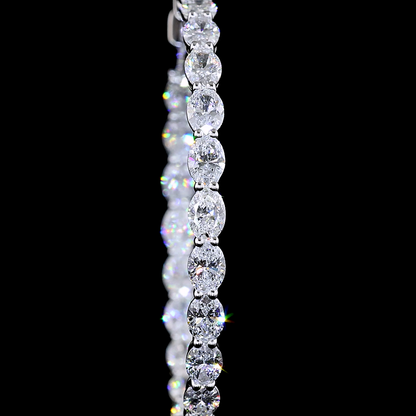 5.97 CTTW Oval Lab Diamond Hoops Earring 38.1mm 14k White Gold E Color and VS Clarity jewelry-spot-usa