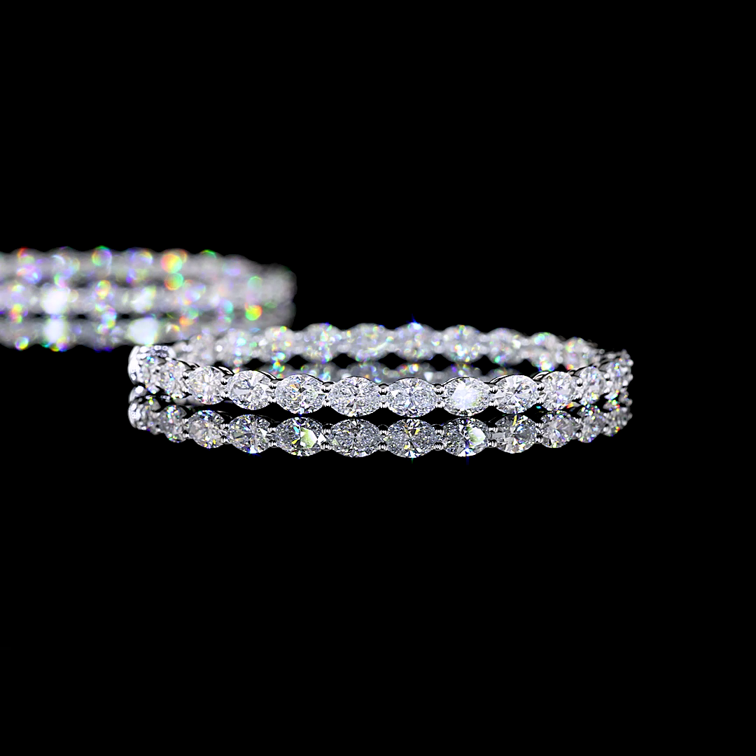5.97 CTTW Oval Lab Diamond Hoops Earring 38.1mm 14k White Gold E Color and VS Clarity jewelry-spot-usa