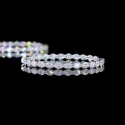 5.97 CTTW Oval Lab Diamond Hoops Earring 38.1mm 14k White Gold E Color and VS Clarity jewelry-spot-usa