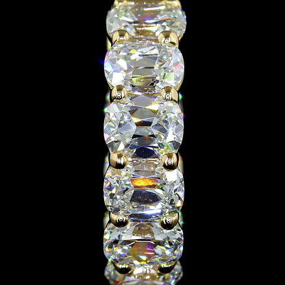 3.93 CTTW Antique Cushion Lab Diamond Huggies Earring 15.8mm 14k Yellow Gold E Color and VS Clarity jewelry-spot-usa