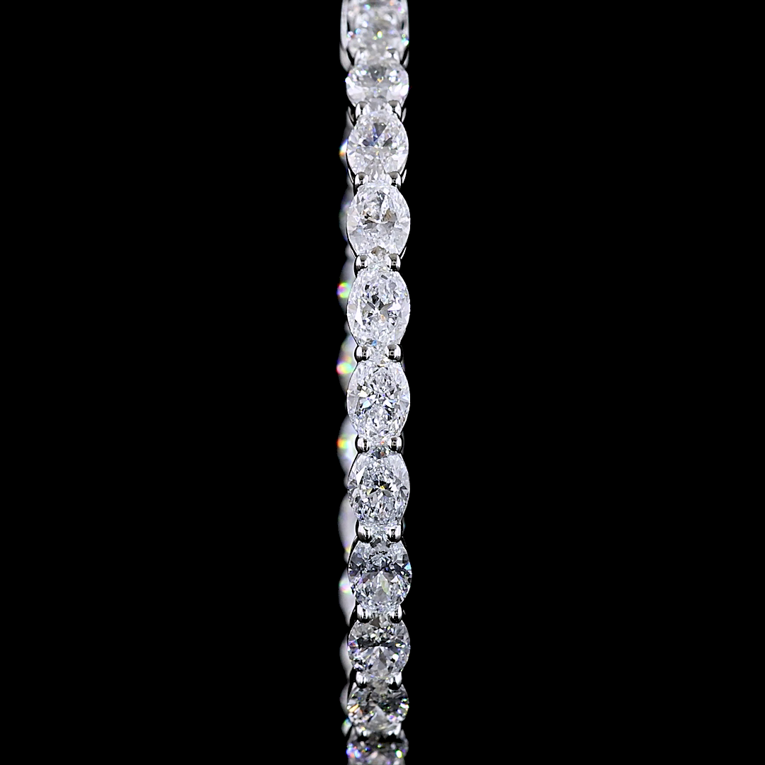 4.73 CTTW Oval Lab Diamond Hoops Earring (E Color and VS Clarity)