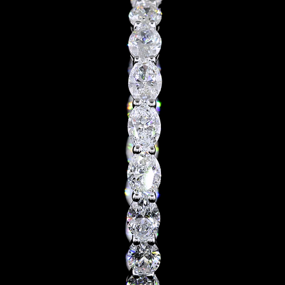 7.72 CTTW Oval Lab Diamond Hoops Earring (E Color and VS Clarity)