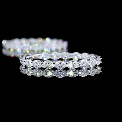 7.72 CTTW Oval Lab Diamond Hoops Earring (E Color and VS Clarity)