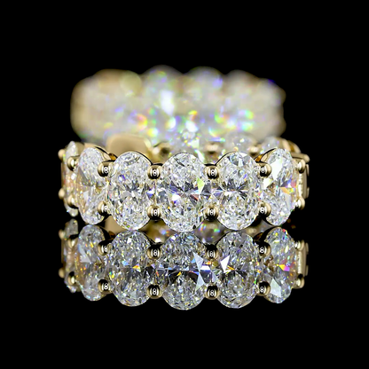 3.03 CTTW Oval Lab Diamond Huggies Earring 14.64mm 14k Yellow Gold (E Color and VS Clarity)