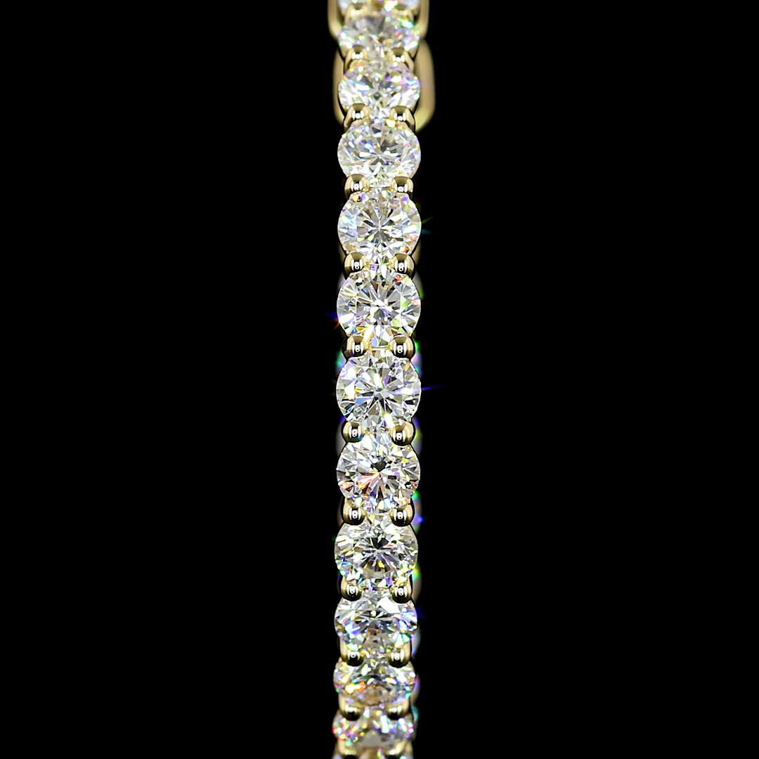 2.45 CTTW Round Lab Diamond Hoops Earring (E Color and VS Clarity)