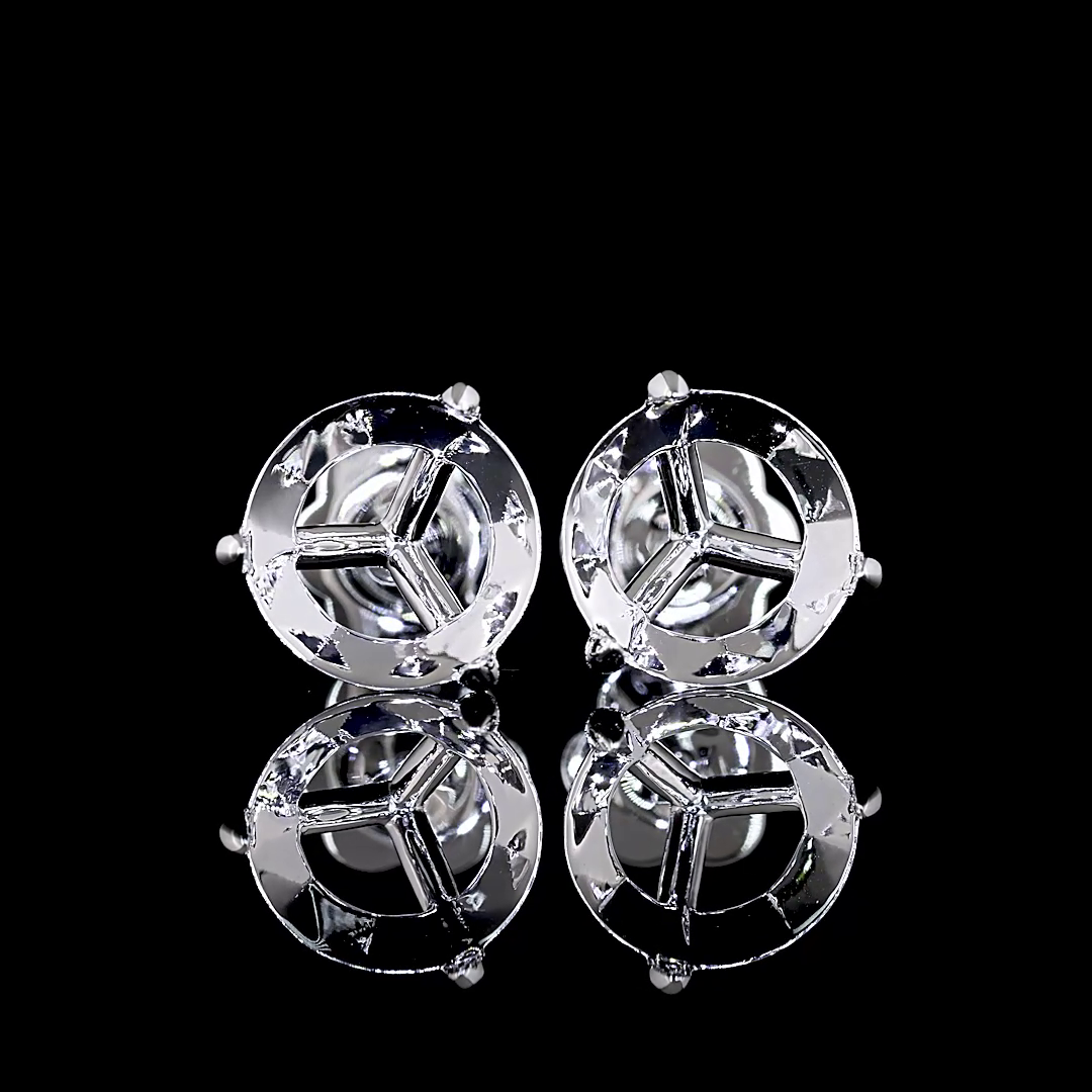 5.05 CTTW Old European Brilliant Lab Diamond Martini Earring (F Color and VS1 Clarity)