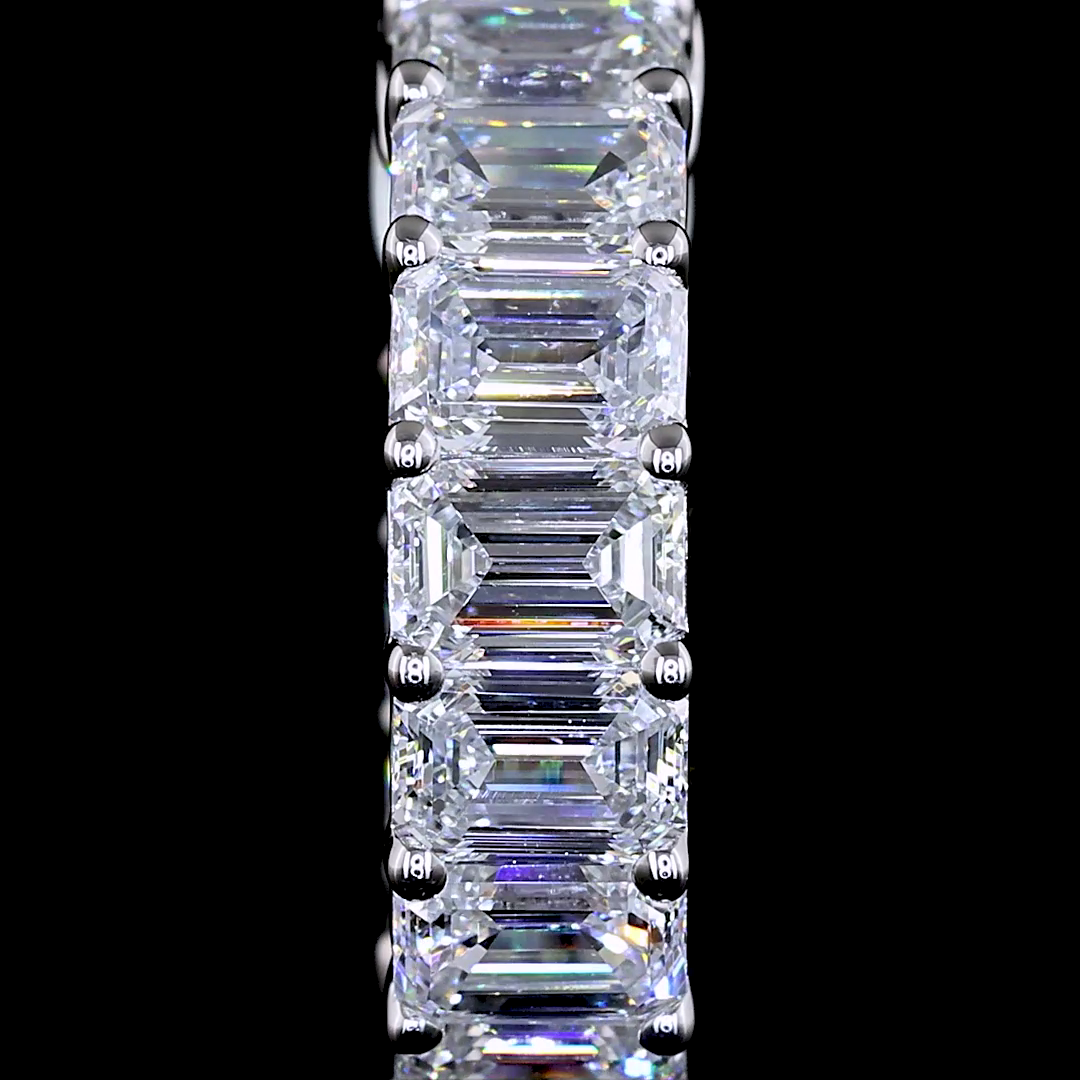 2.54 CTTW Emerald Lab Diamond Huggies Earring (E Color and VS Clarity)