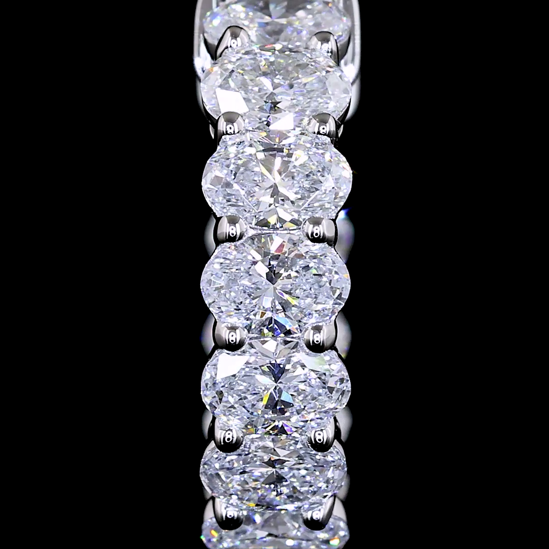 1.54 CTTW Oval Lab Diamond Huggies Earring 14mm 14k White Gold E Color and VS1 Clarity jewelry-spot-usa