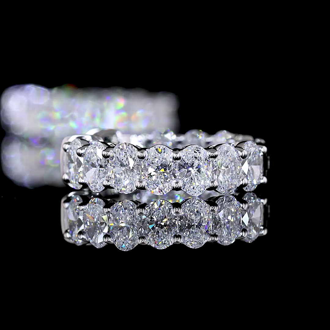 1.54 CTTW Oval Lab Diamond Huggies Earring 14mm 14k White Gold E Color and VS1 Clarity jewelry-spot-usa