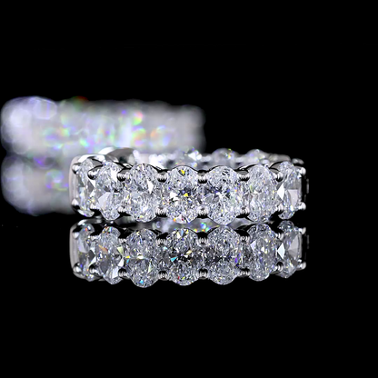 1.54 CTTW Oval Lab Diamond Huggies Earring 14mm 14k White Gold E Color and VS1 Clarity jewelry-spot-usa