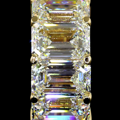 5.91 CTTW Emerald Lab Diamond Huggies Earring 16.15mm 14k Yellow Gold F Color and VS2 Clarity jewelry-spot-usa