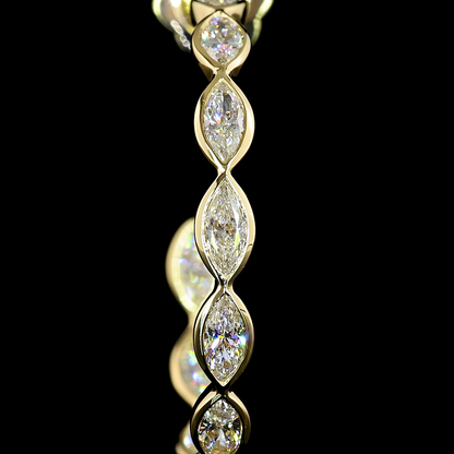 3.13 CTTW Marquise Lab Diamond C Hoops Earring (F Color and VS1 Clarity)