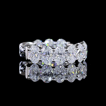 1.92 CTTW Oval Lab Diamond Huggies Earring 14.1mm 14k White Gold E Color and VS/VS2 Clarity jewelry-spot-usa