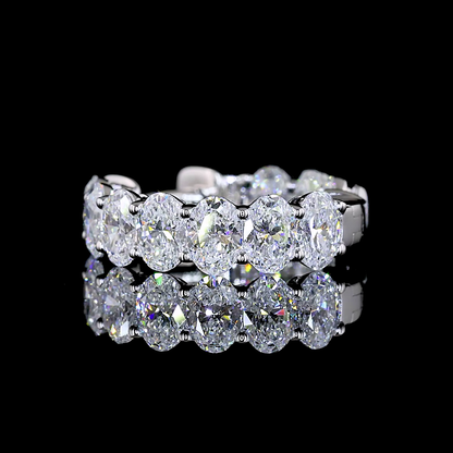 1.92 CTTW Oval Lab Diamond Huggies Earring 14.1mm 14k White Gold E Color and VS/VS2 Clarity jewelry-spot-usa