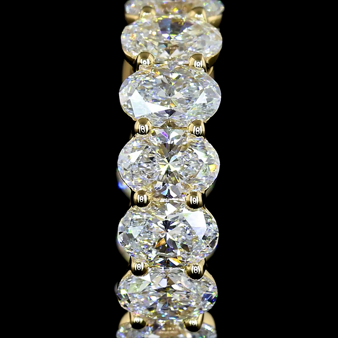 1.95 CTTW Oval Lab Diamond Huggies Earring 14.1mm 14k Yellow Gold E Color and VS Clarity jewelry-spot-usa