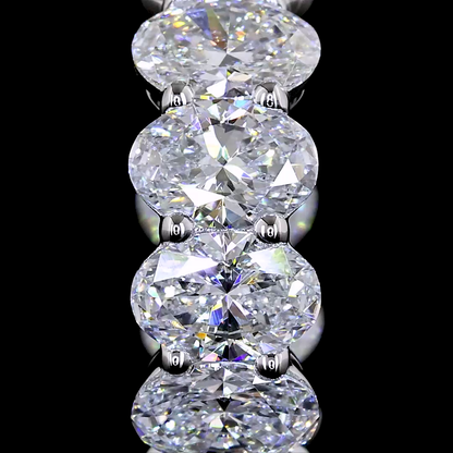 3.46 CTTW Oval Lab Diamond Huggies Earring 15.15mm 14k White Gold E Color and VS Clarity jewelry-spot-usa