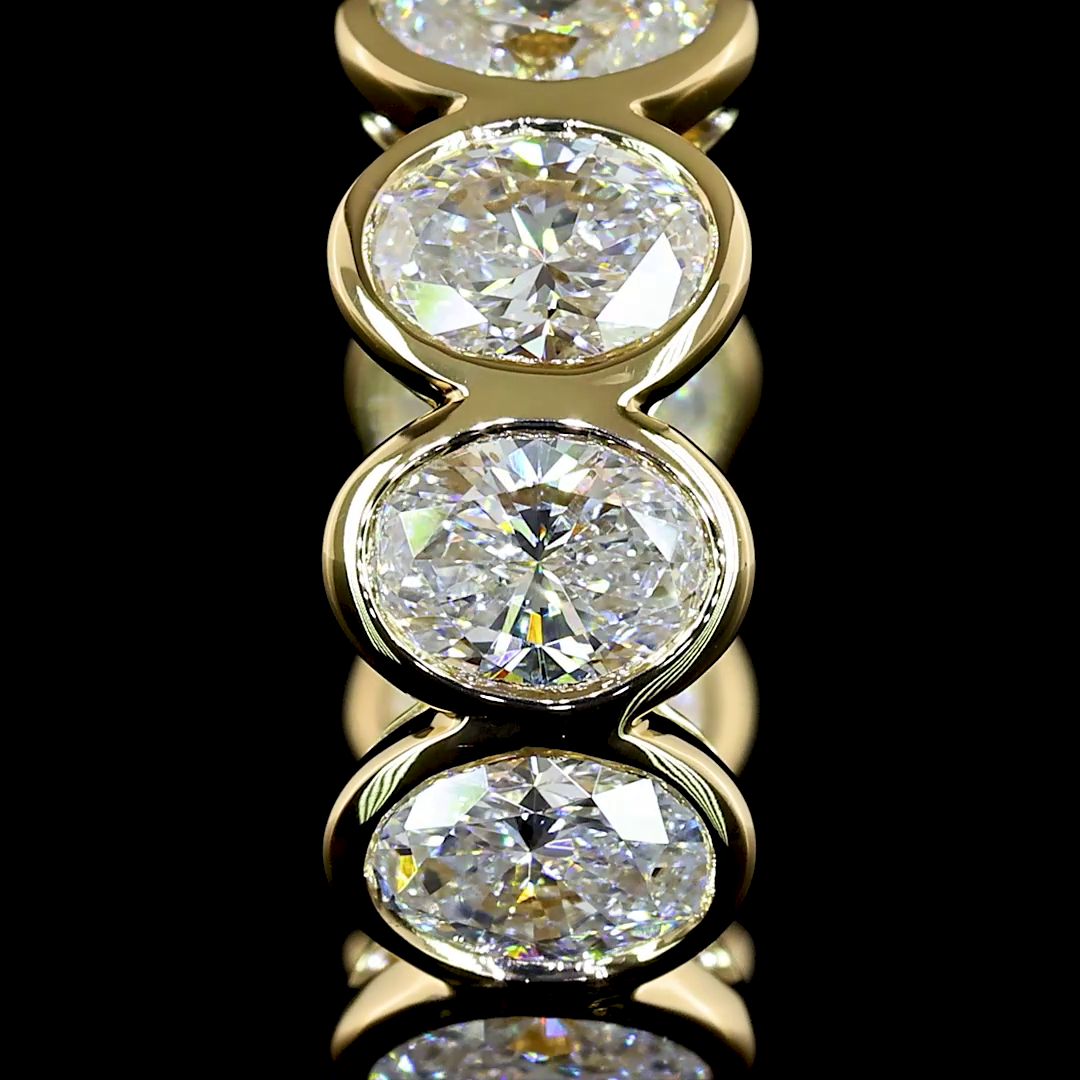 1.97 CTTW Oval Lab Diamond Huggies Earring (E Color and VS2 Clarity)