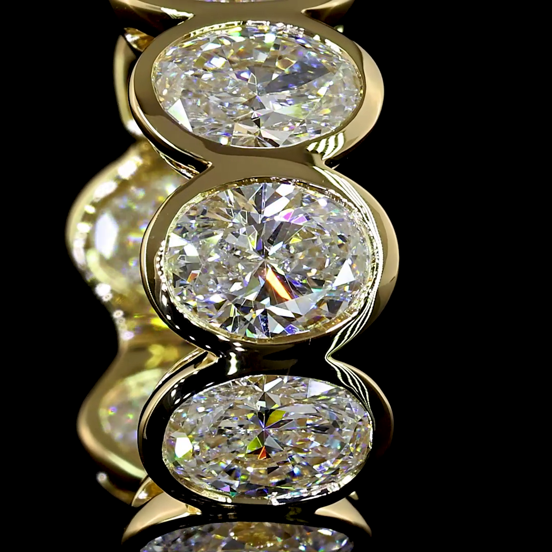 3.58 CTTW Oval Lab Diamond Huggies Earring 14.9mm 14k White Gold E Color and VS2/VS1 Clarity jewelry-spot-usa