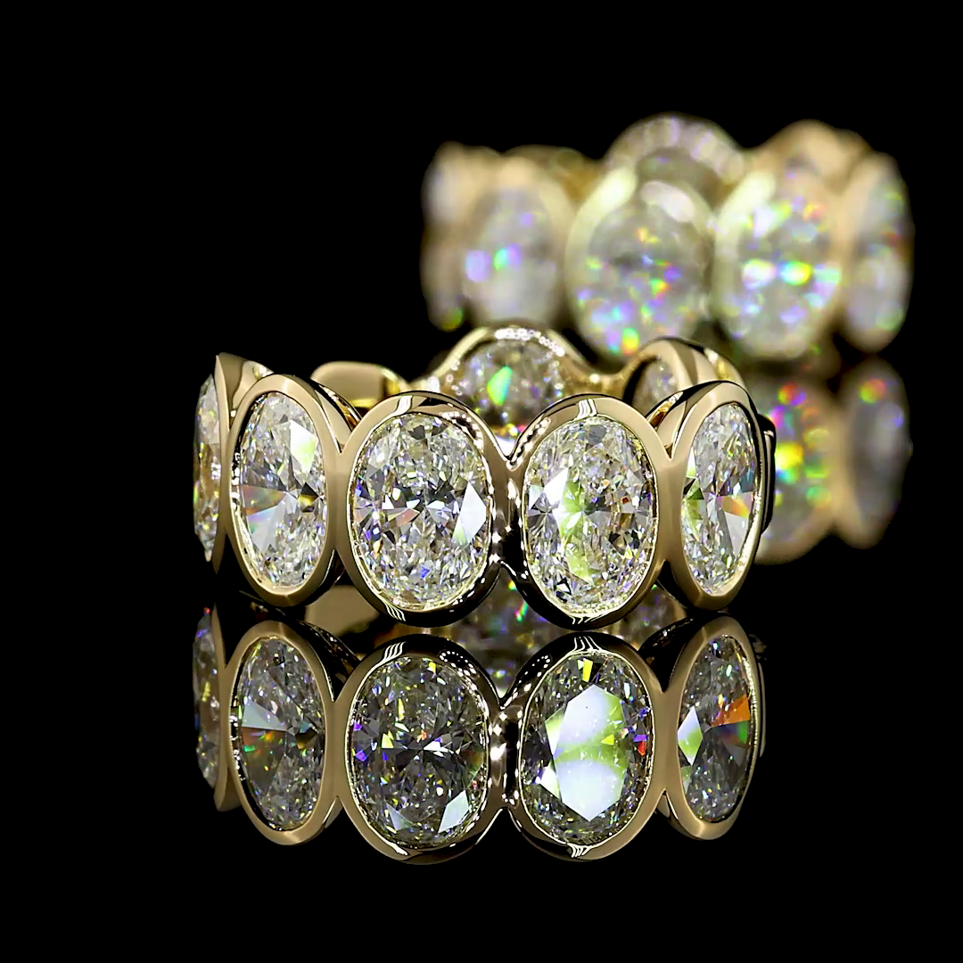 3.58 CTTW Oval Lab Diamond Huggies Earring 14.9mm 14k White Gold E Color and VS2/VS1 Clarity jewelry-spot-usa