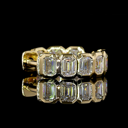 1.78 CTTW Emerald Lab Diamond Huggies Earring