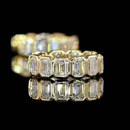 1.81 CTTW Emerald Lab Diamond Huggies Earring (E Color and VS/VS2 Clarity)