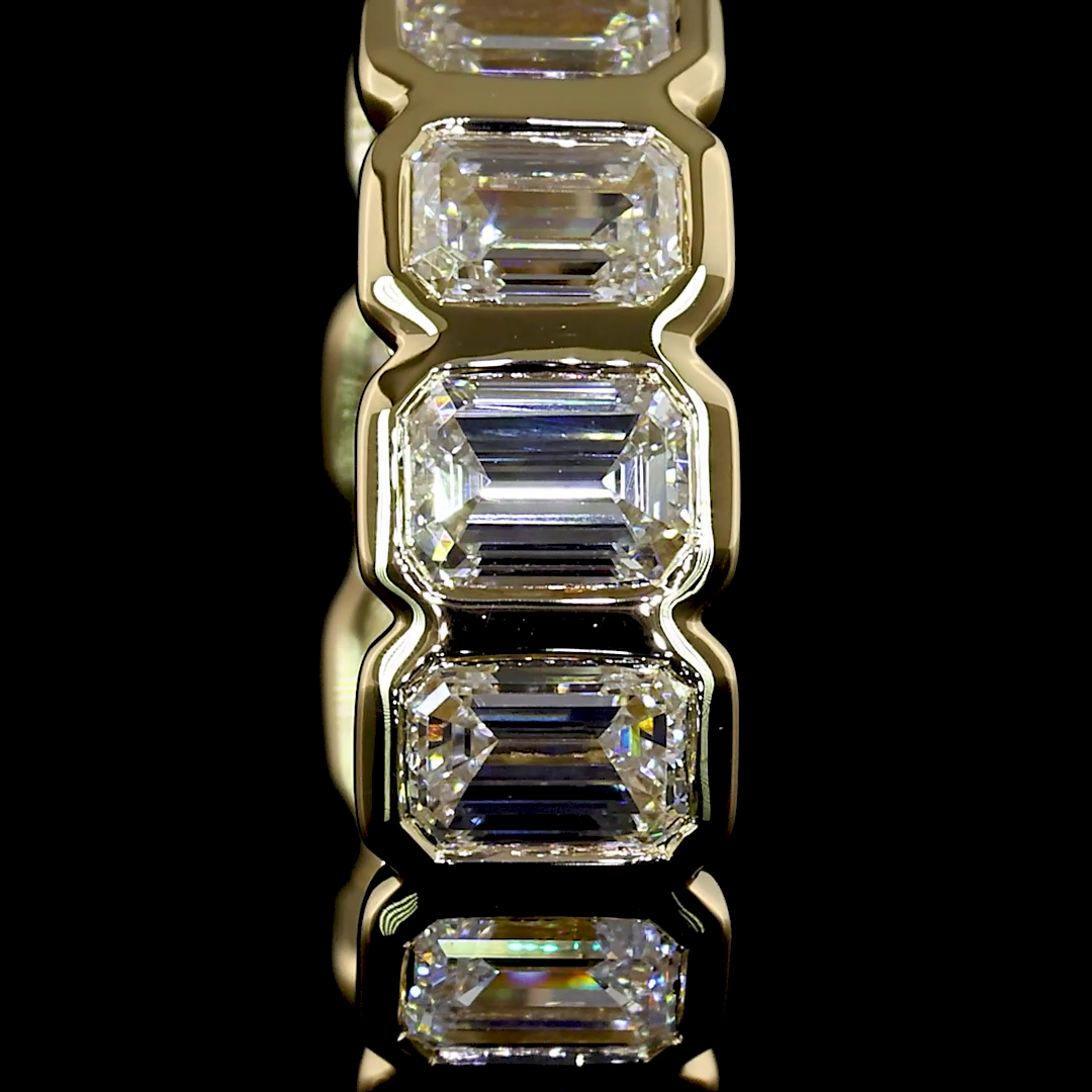 1.82 CTTW Emerald Lab Diamond Huggies Earring