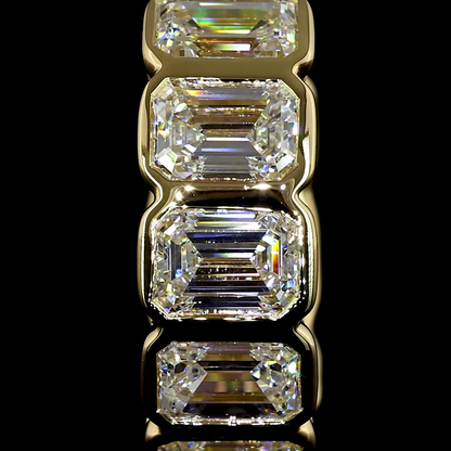 3.45 CTTW Emerald Lab Diamond Huggies Earring 14.5mm 14k Yellow Gold E Color and VS/VS2 Clarity jewelry-spot-usa